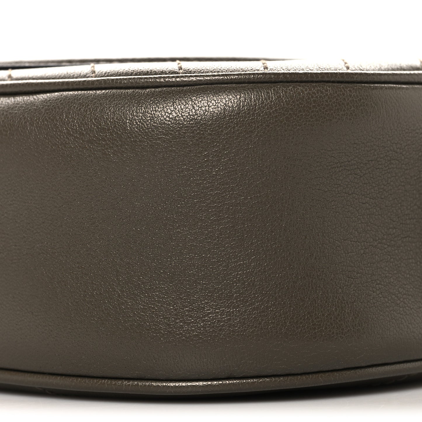 Sakai Be Green Calfskin Diagonal Stitched Mini Blondie Shoulder Bag Craclet Brown