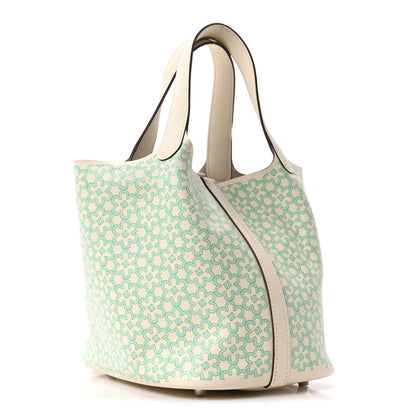 Hermes Swift Lucky Daisy Picotin Lock 18 PM Nata Vert 3 of 10
