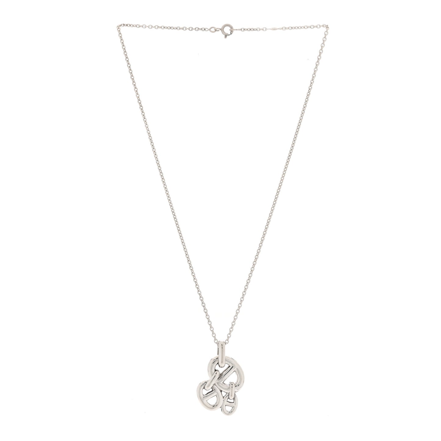 Sterling Silver Amulette Chaine d'Ancre Enchaine Pendant Necklace