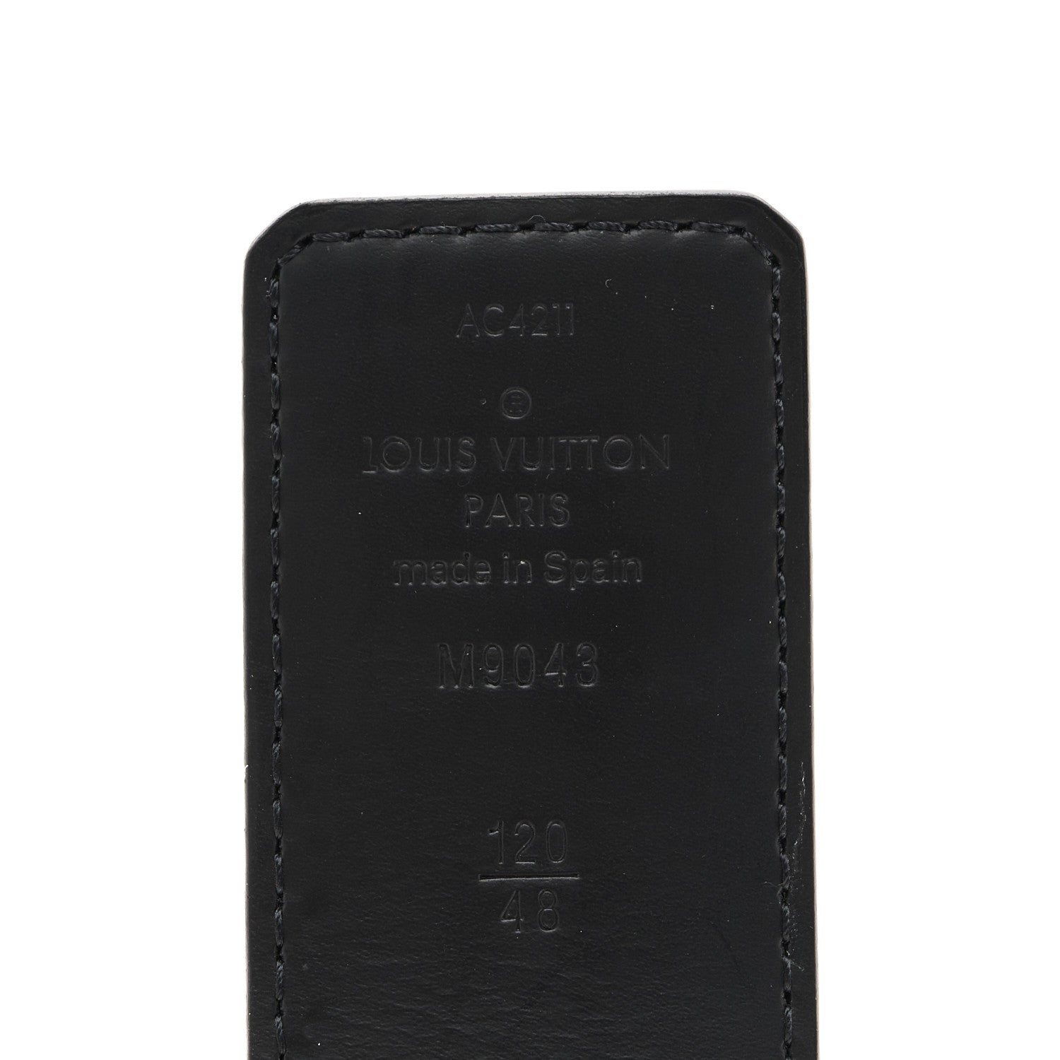 Louis Vuitton Calfskin Monogram Eclipse 35mm LV Initiales Reversible Belt 120 48 Black 5 of 6