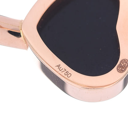 Chopard 18K Rose Gold Diamond Black Onyx Happy Hearts Ring 51 5.75 7 of 8