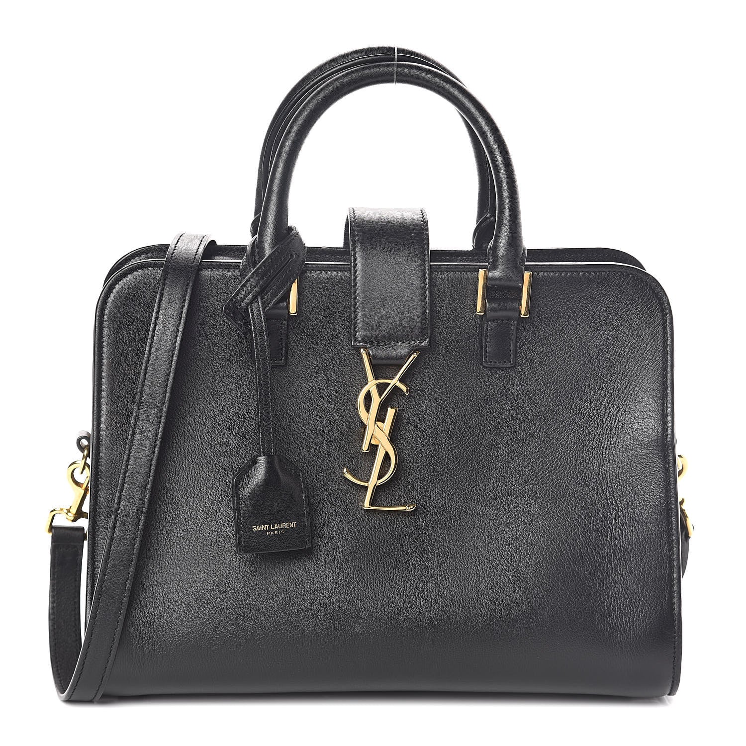 Saint Laurent Calfskin Monogram Baby Cabas Black 1 of 9
