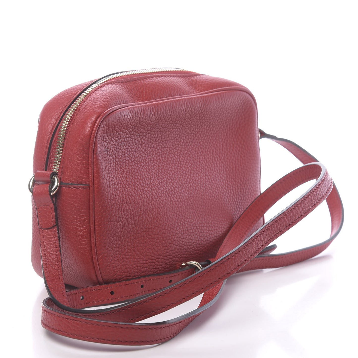 Pebbled Calfskin Small Soho Disco Bag Tabasco Red