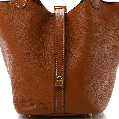 Hermes Barenia Faubourg Picotin Lock 18 PM Fauve 8 of 14
