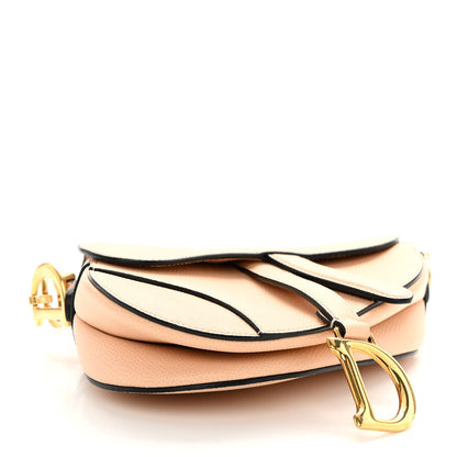 Christian Dior Grained Calfskin Mini Saddle Bag Beige 4 of 9