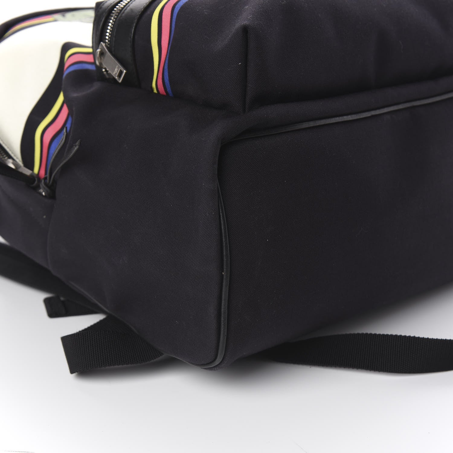 Saint Laurent Nylon Twill Dinosaur Print City Backpack Black Multicolor 15 of 18