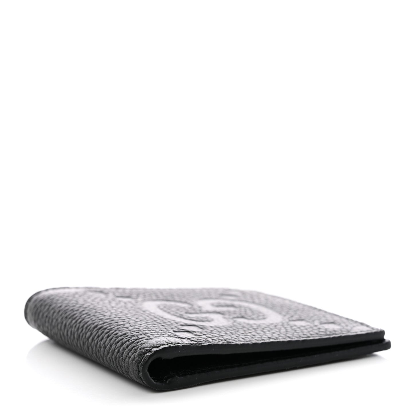 Piuma Calfskin Jumbo GG Embossed Wallet Black