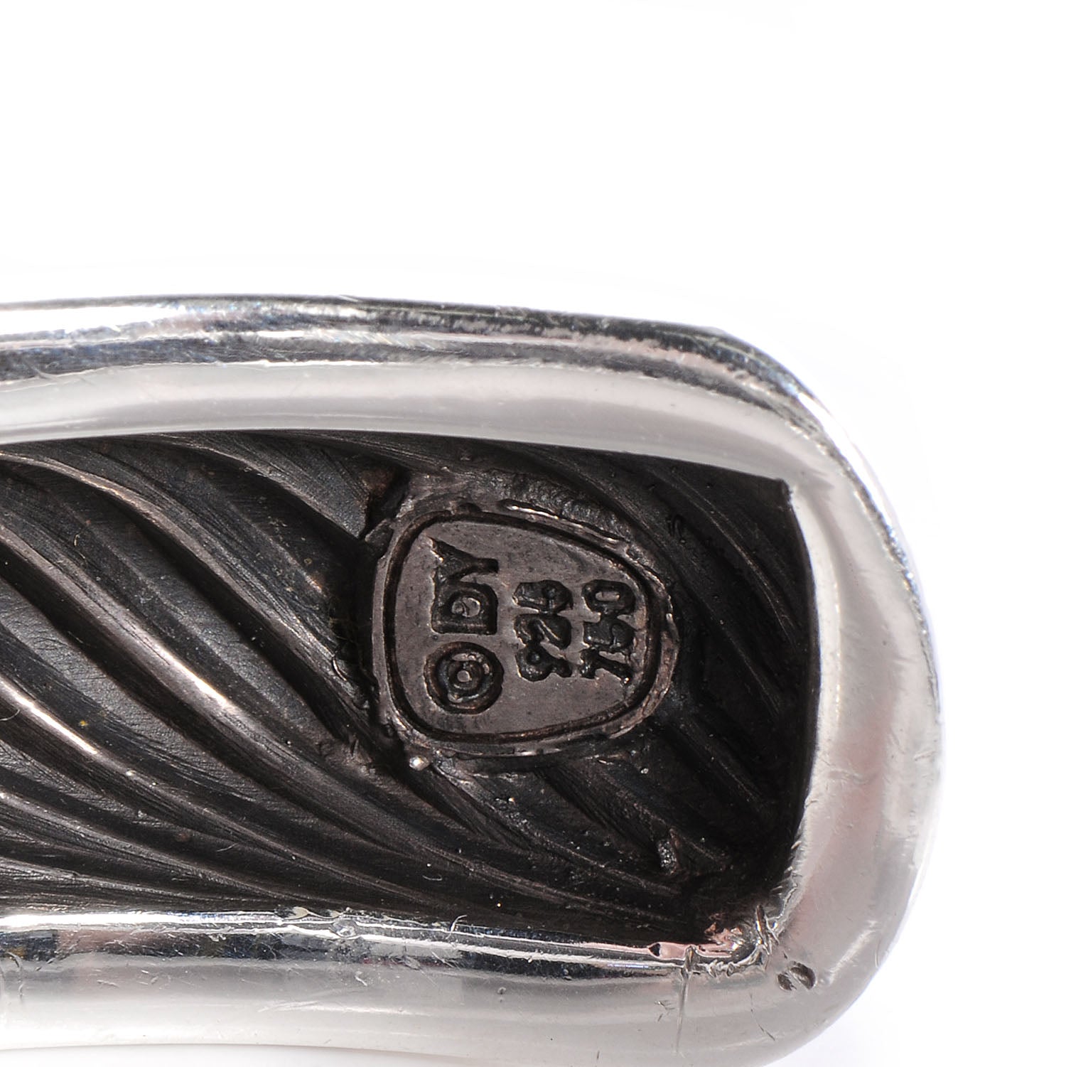 David Yurman Sterling Silver 18k Gold Sculpted Cable Cuff 5 of 5