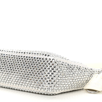 Prada Satin Crystal Mini Re-Edition 2000 Bag White 10 of 12