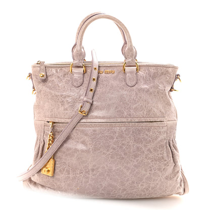 Miu Miu Vitello Lux Bag Mughetto 1 of 9