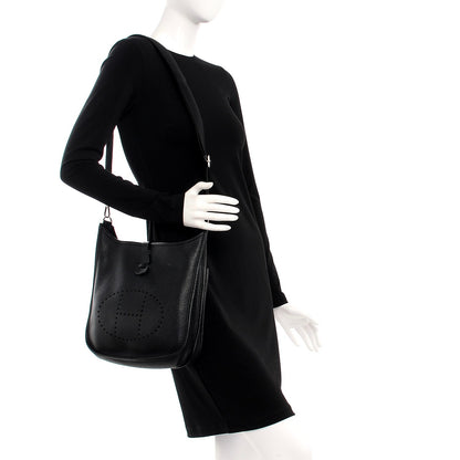 Hermes Taurillon Clemence Evelyne III PM Black 2 of 7
