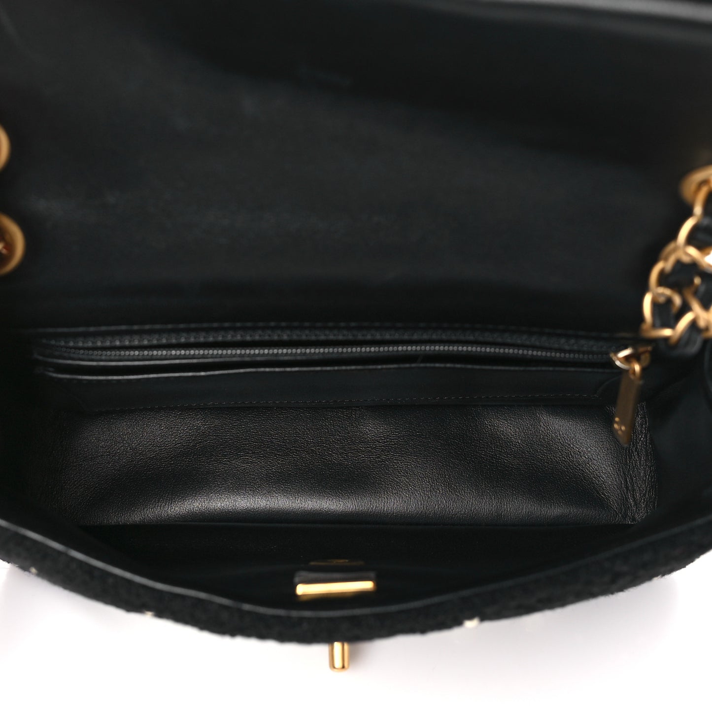 Tweed Pearl Small Cosmos Flap Black
