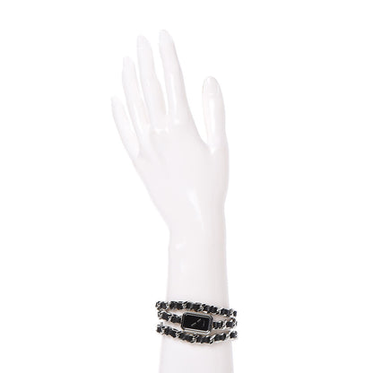 Chanel Stainless Steel Lambskin 16mm Premiere Rock Triple Row Quartz Watch Black 2 of 7