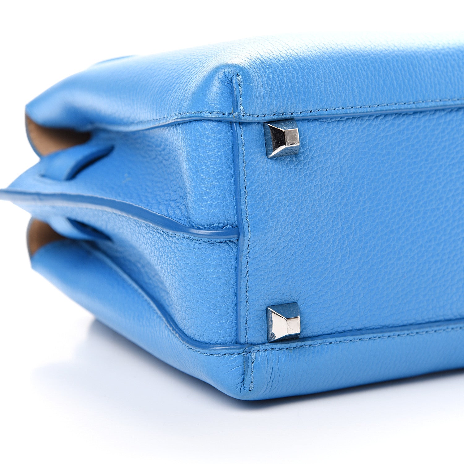 MCM Grained Calfskin Mini Milla Tote Tile Blue 8 of 9