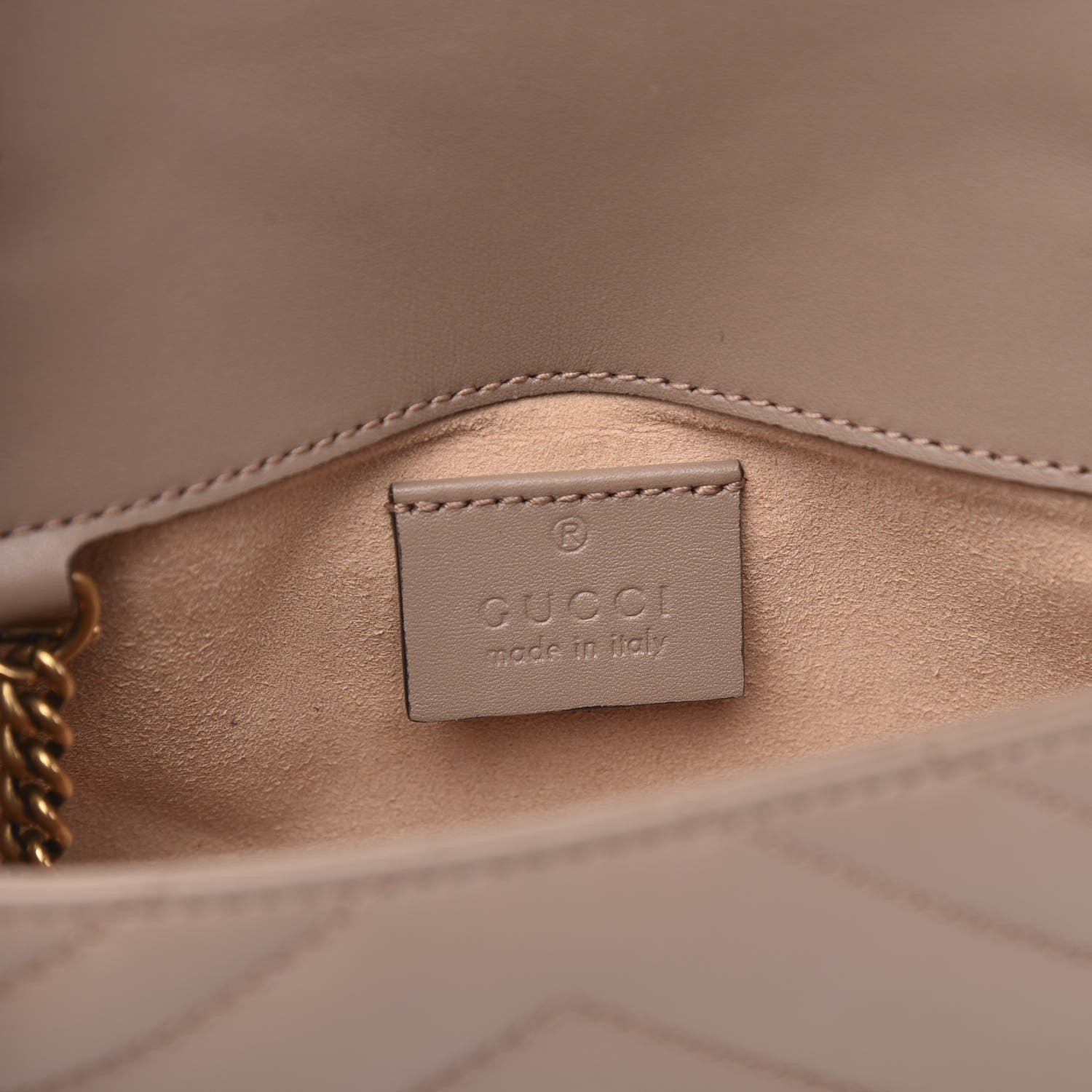 Gucci Calfskin Matelasse Super Mini GG Marmont Shoulder Bag Porcelain Rose 6 of 10