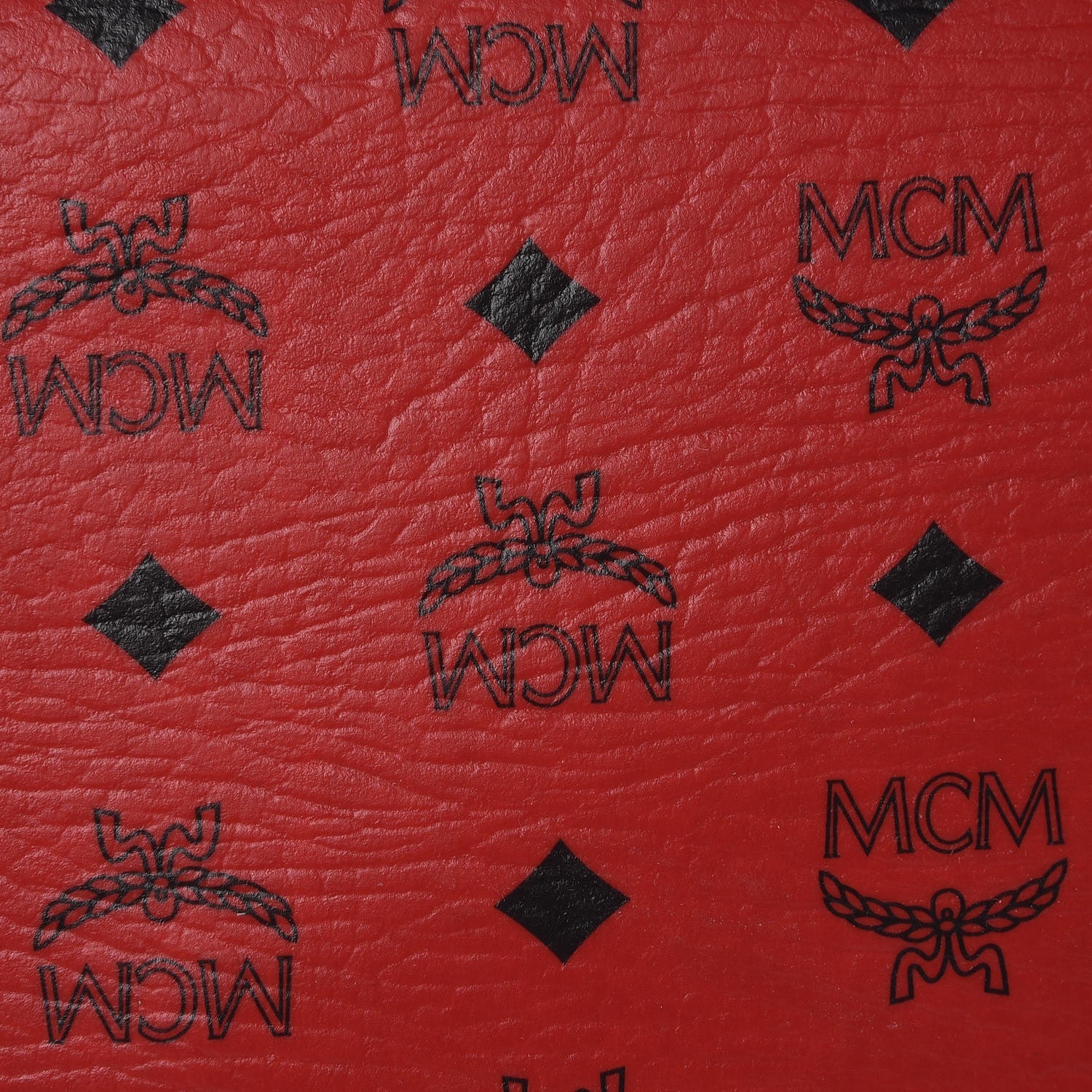 MCM Visetos Large Liz Reversible Shopper Tote Ruby Red 11 of 16