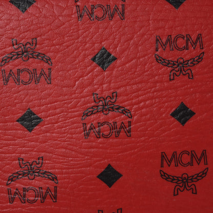MCM Visetos Large Liz Reversible Shopper Tote Ruby Red 11 of 16