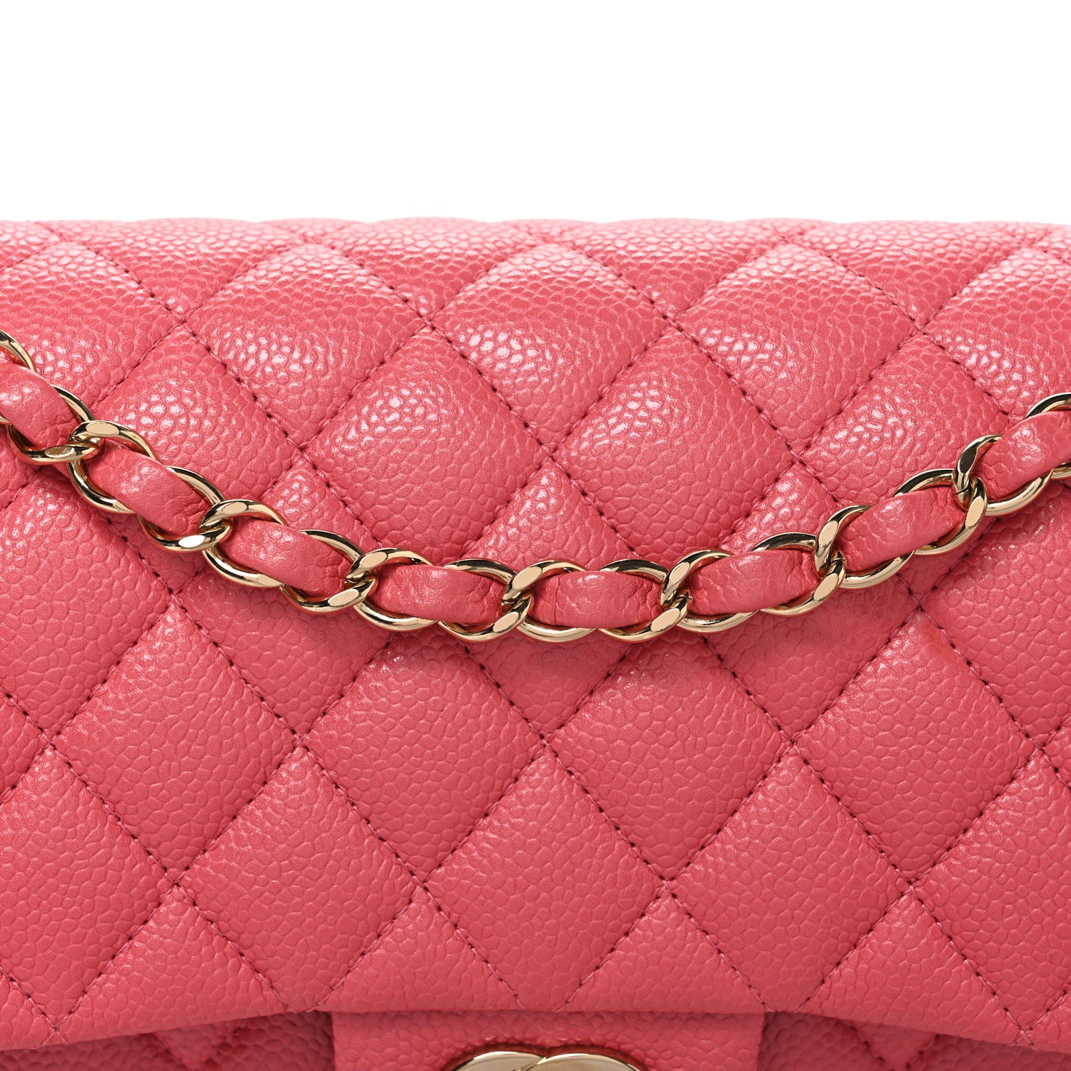 Chanel Caviar Quilted Medium Double Flap Pink 7 of 9