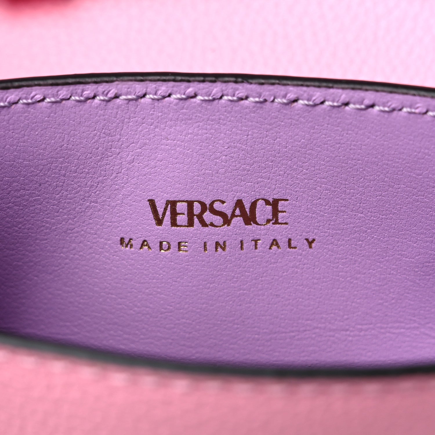 Versace Calfskin La Medusa Chain Crossbody Phone Pouch Pink 6 of 8