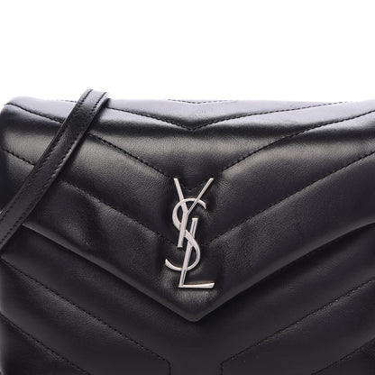 Saint Laurent Calfskin Y Quilted Monogram Toy Loulou Crossbody Bag Black 10 of 11