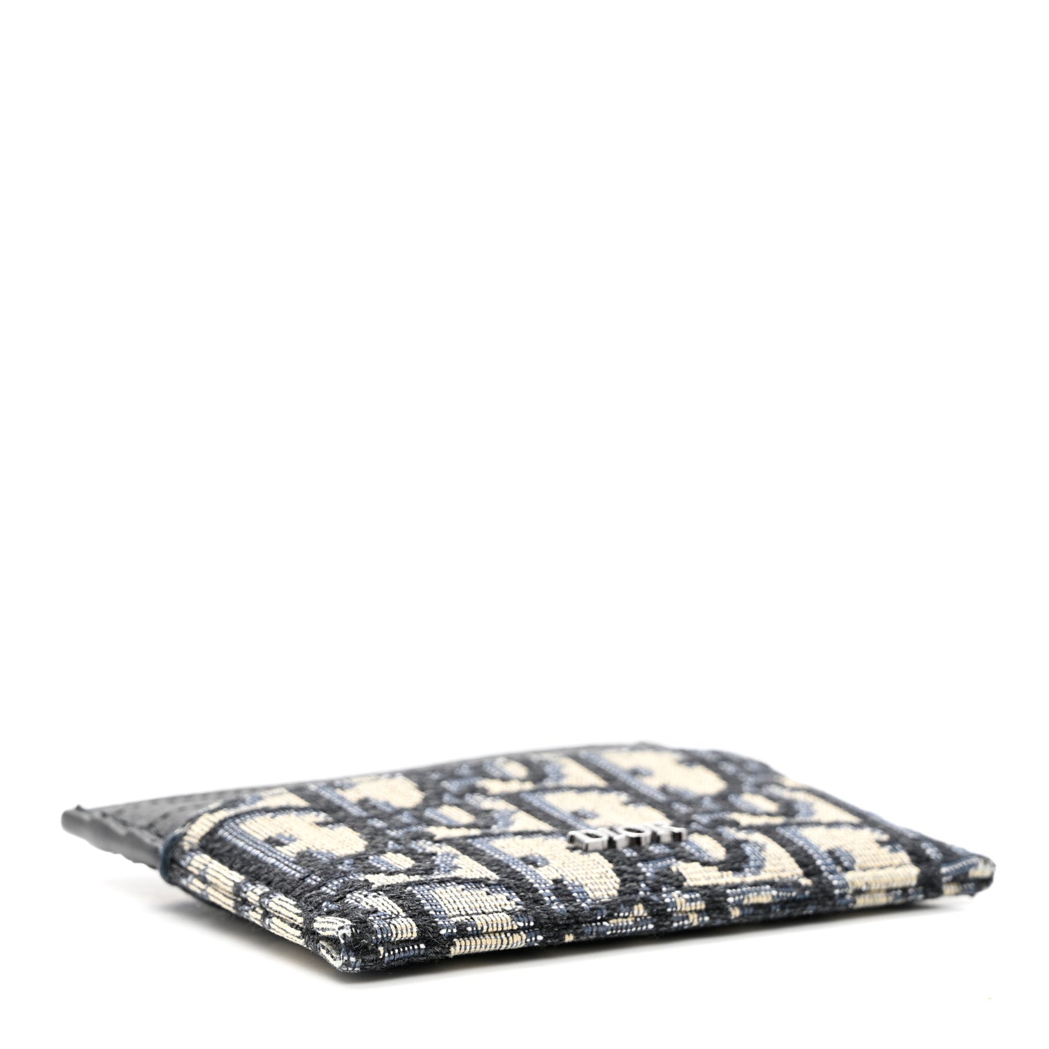 Christian Dior Grained Calfskin Oblique Card Holder Black 4 of 8