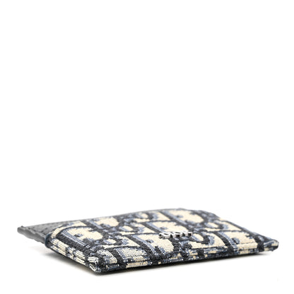 Christian Dior Grained Calfskin Oblique Card Holder Black 4 of 8