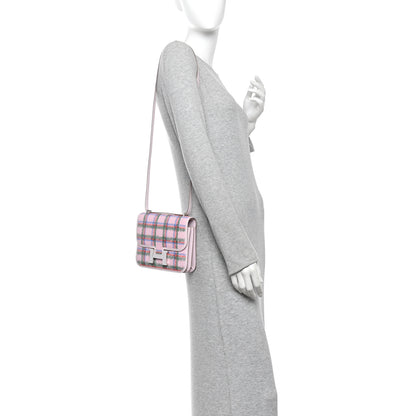 Hermes Swift Tartan Printed Constance 18 Mauve Pale 2 of 12