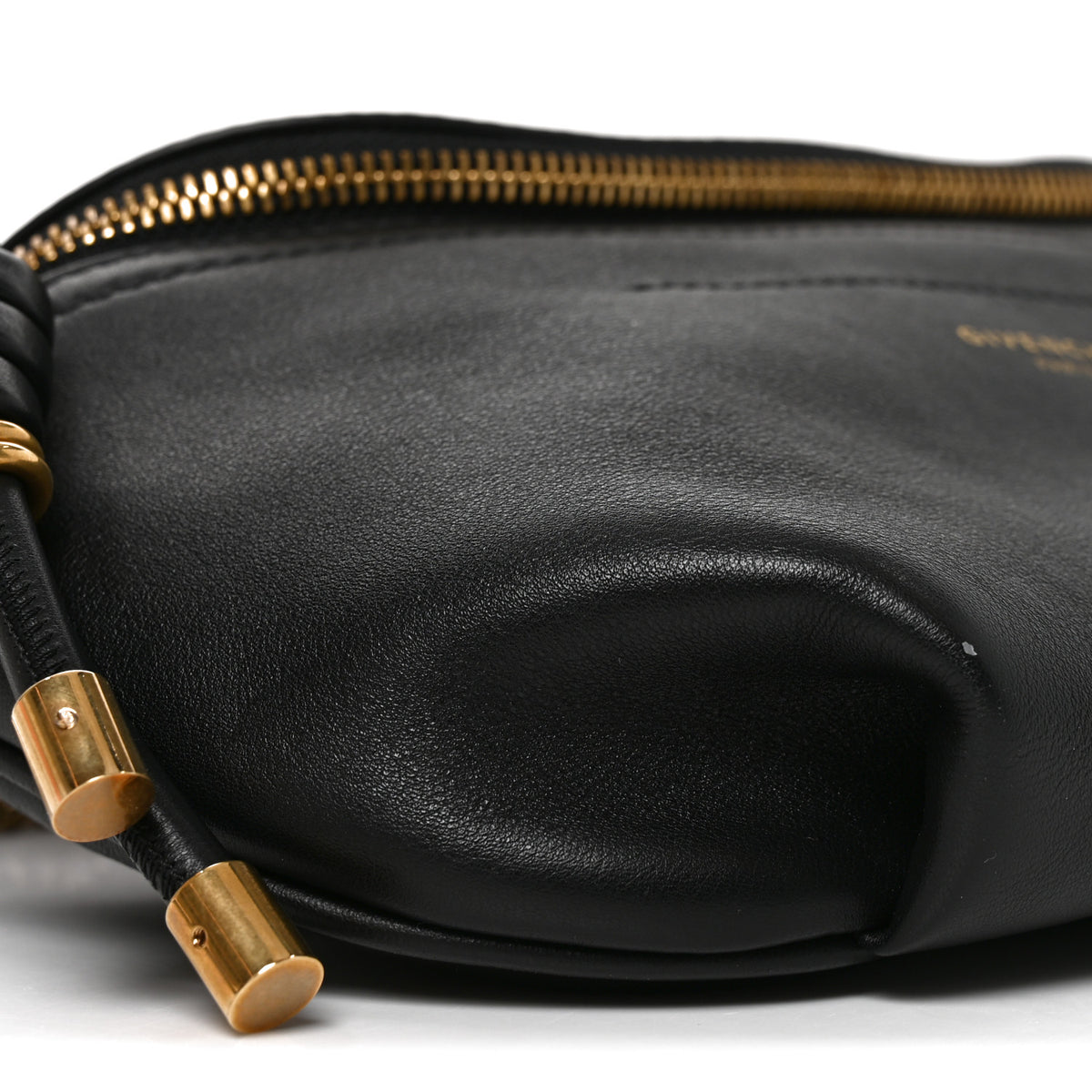 Calfskin Whip Belt Bag Black