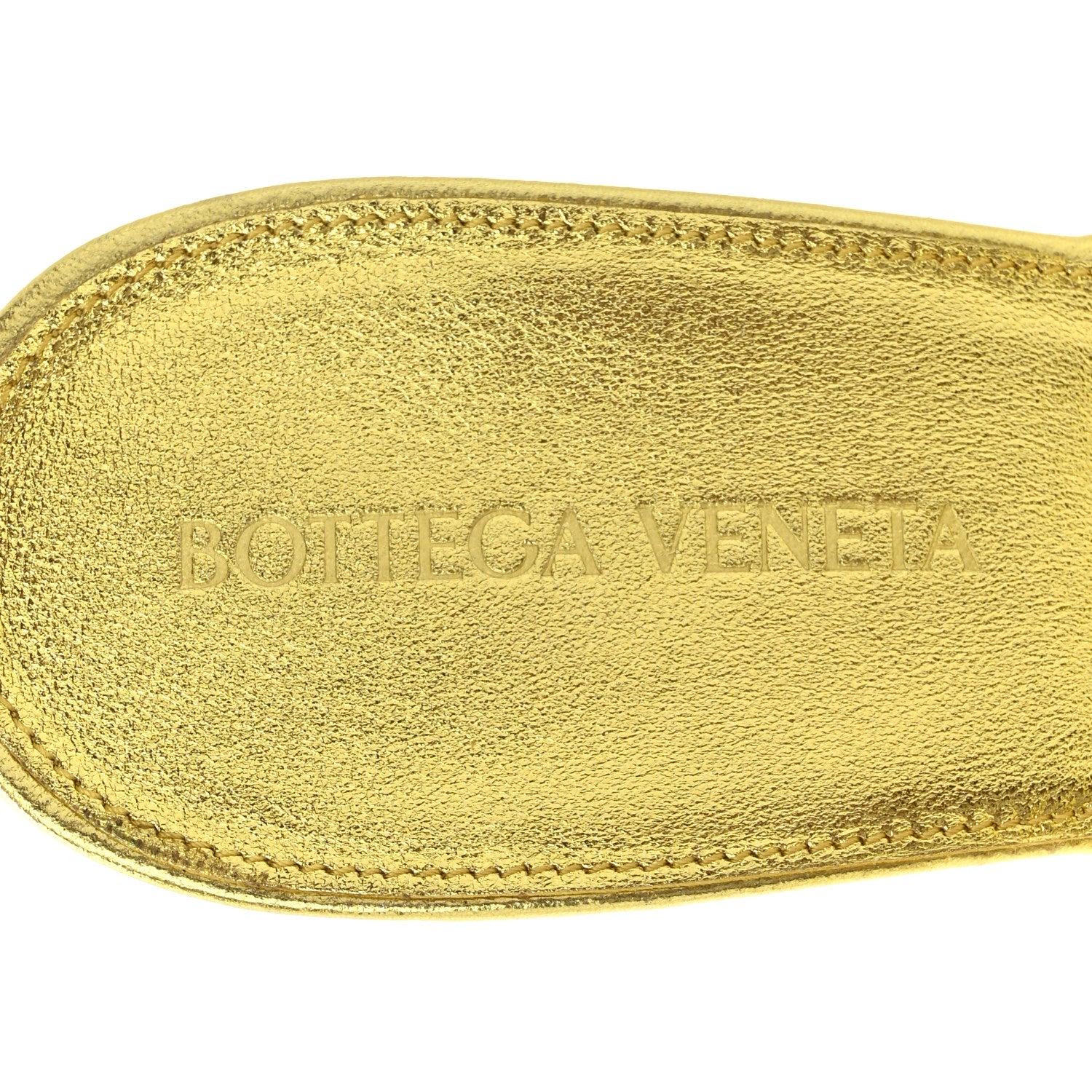 Bottega Veneta Metallic Nappa Maxi Reflection Weave Lido 90mm Mule Sandals 38 Gold 7 of 8