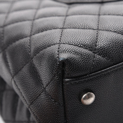 Chanel Caviar Lizard Quilted Medium Coco Handle Flap Black 11 of 12