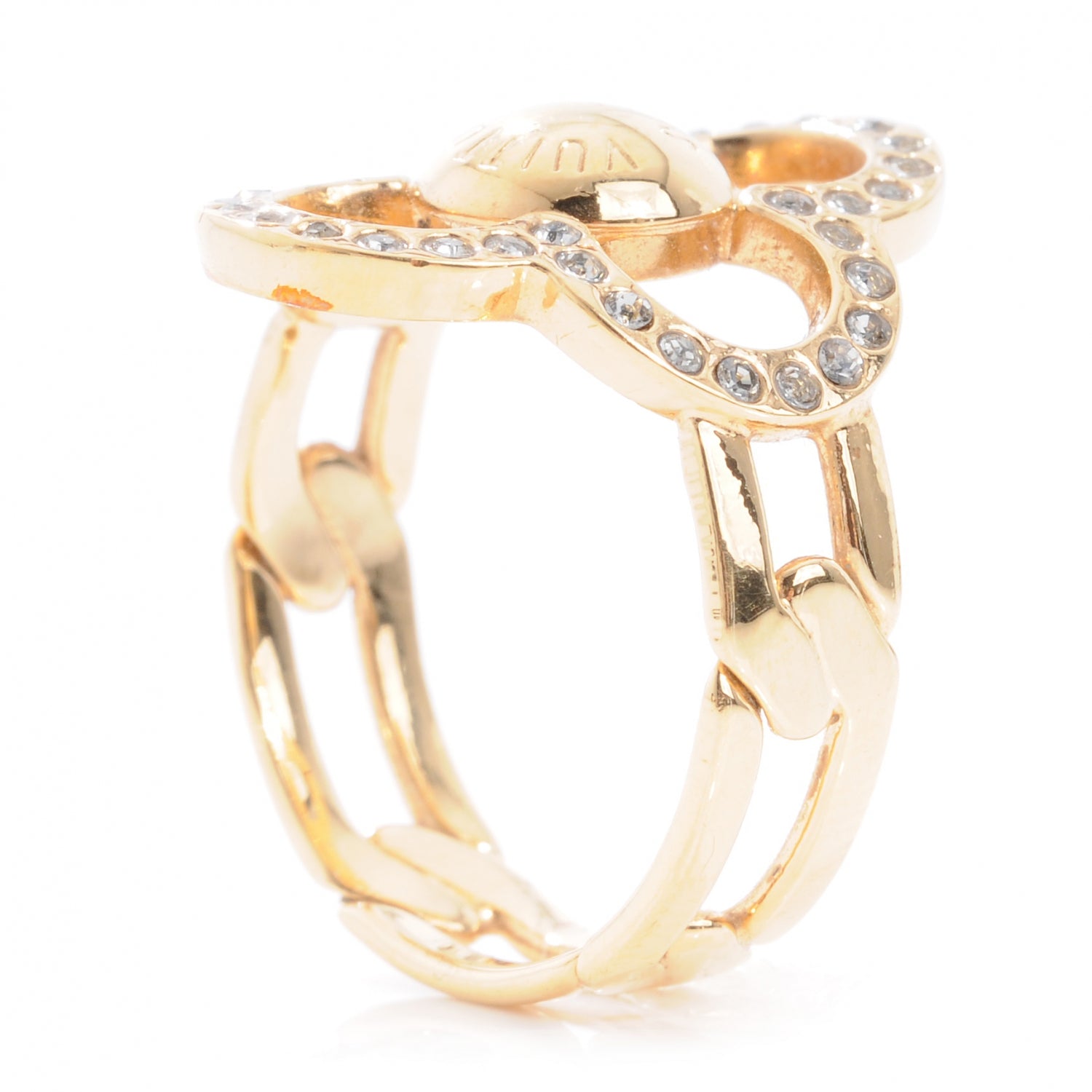 Louis Vuitton Strass Encrusted Flower Power Ring 7 6 of 6