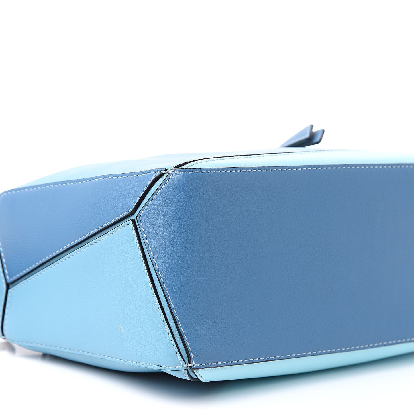 Calfskin Small Puzzle Bag Light Blue Aqua