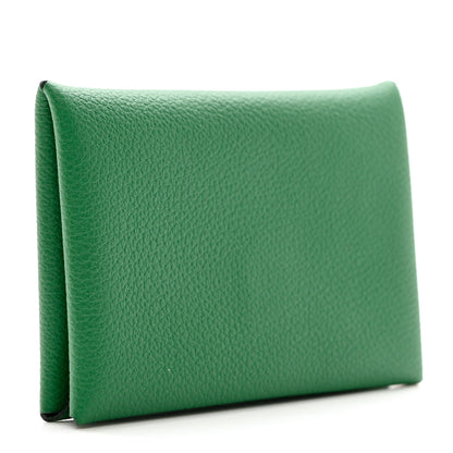 Hermes Evercolor Calvi Card Case Vert Vertigo 3 of 6