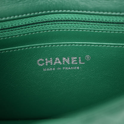 Chanel Lambskin Quilted Mini Rectangular Flap Dark Green 6 of 13