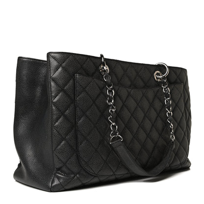 Chanel Caviar Quilted XL Grand Shopping Tote GST Black 2 of 16