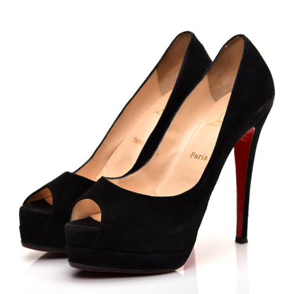 Christian Louboutin Suede Palais Royal 140 Pumps 39.5 Black 3 of 7