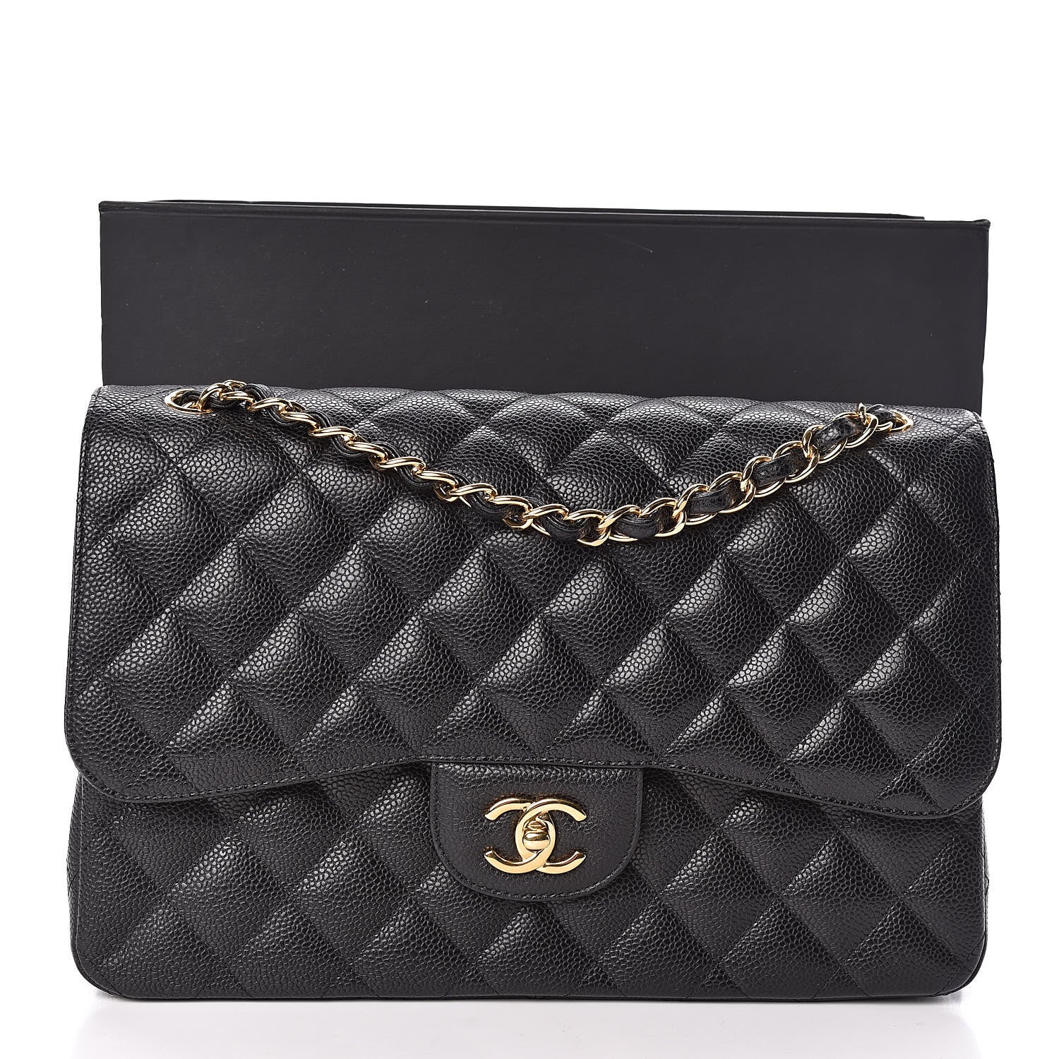 Chanel Caviar Quilted Jumbo Double Flap Black 11 of 11