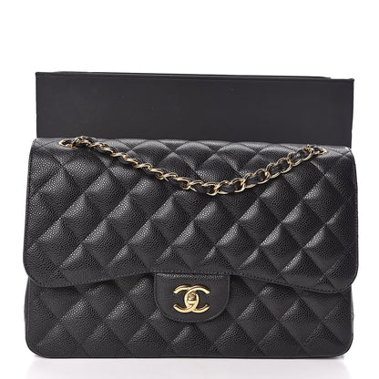 Chanel Caviar Quilted Jumbo Double Flap Black 11 of 11