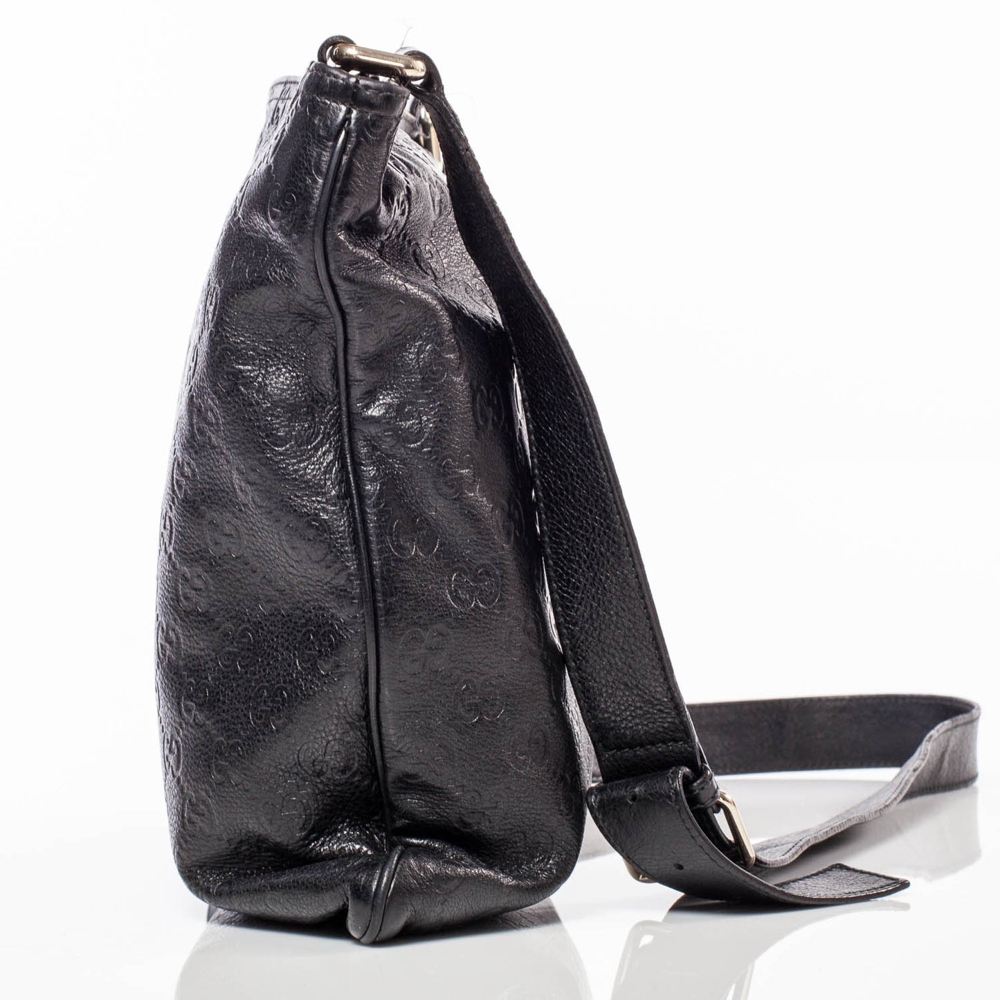 Guccissima Flat Messenger Bag Black