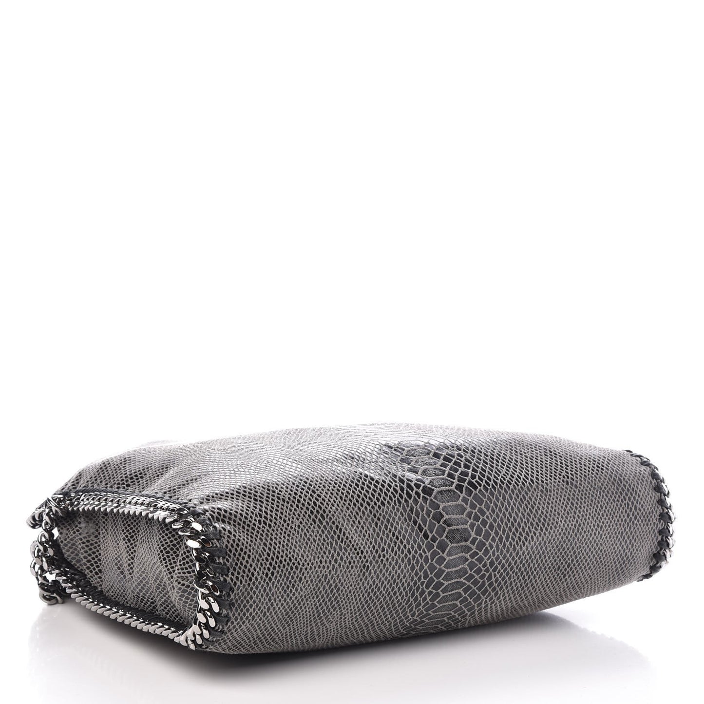Eco Python Fold Over Falabella Tote Grey