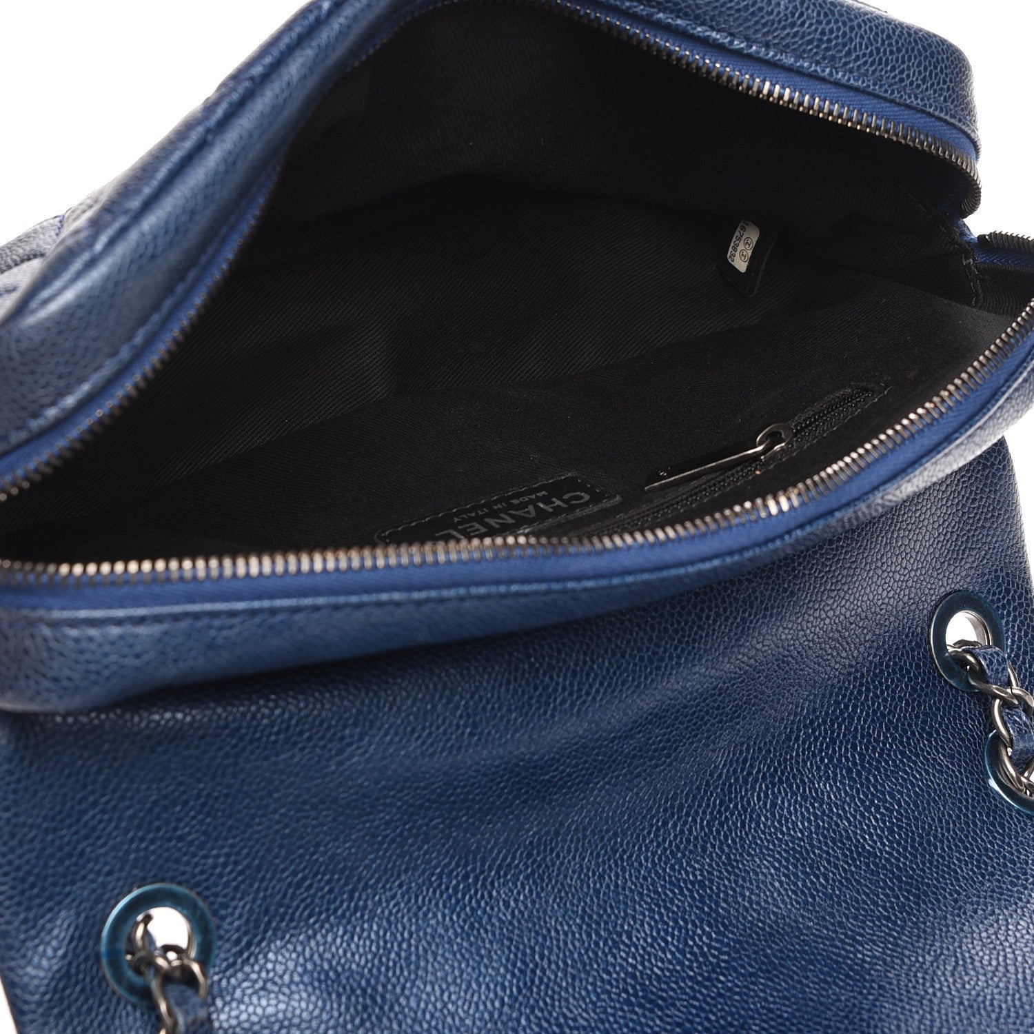Chanel Iridescent Caviar Quilted Small Chic Flap Dark Blue 5 of 7