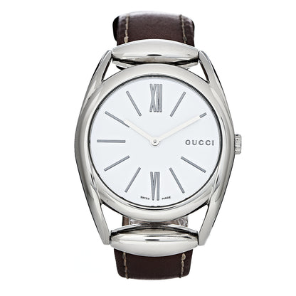Gucci Stainless Steel Calfskin 34mm Horsebit Quartz Watch 1 of 9
