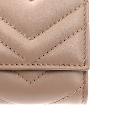 Gucci Calfskin Matelasse GG Marmont Continental Wallet Porcelain Rose 9 of 10