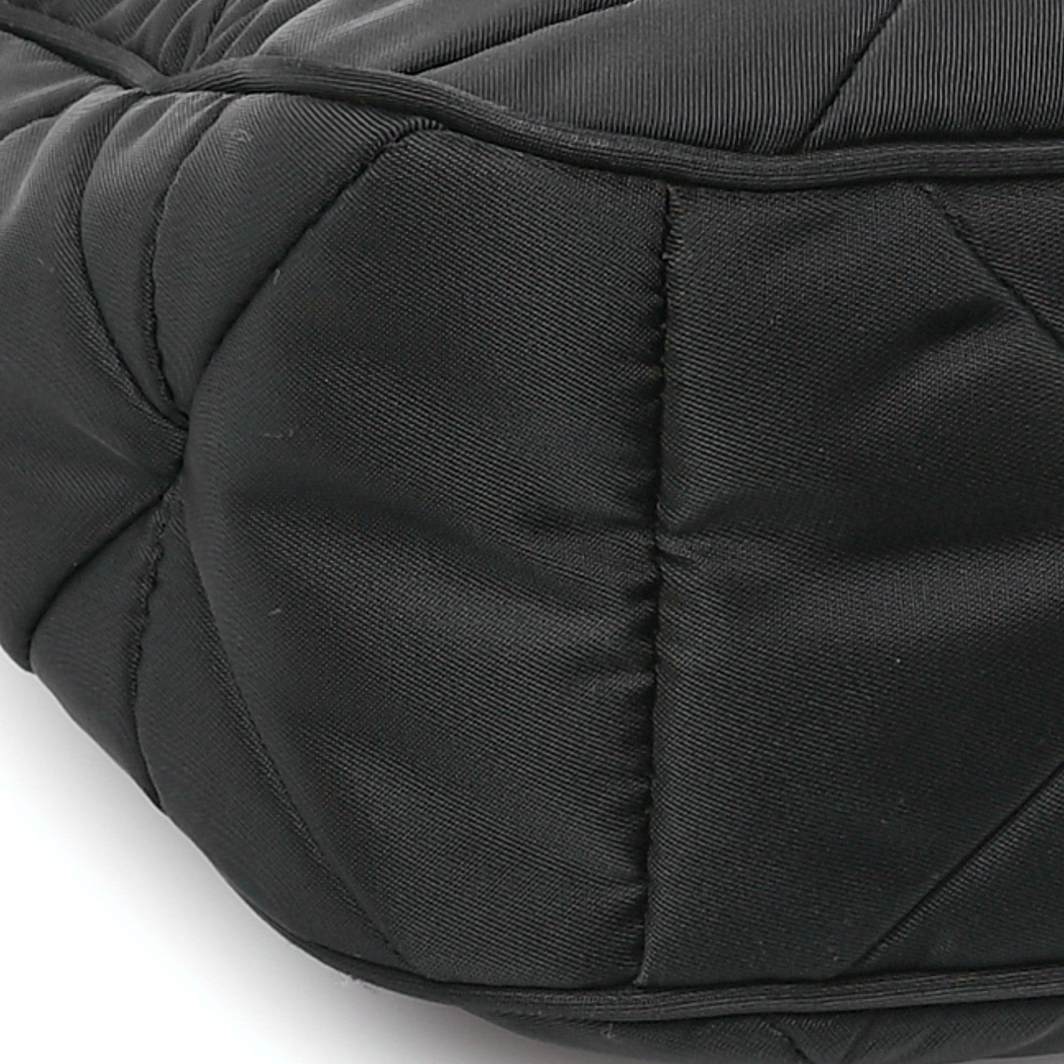 Prada Re-Nylon Triangle Padded Patchwork Shoulder Bag Black 10 of 11