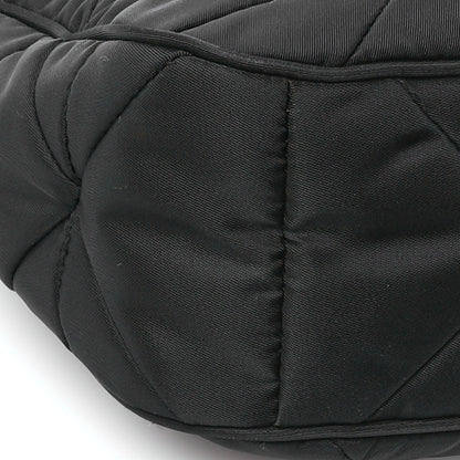 Prada Re-Nylon Triangle Padded Patchwork Shoulder Bag Black 10 of 11
