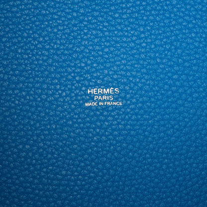 Hermes Taurillon Clemence Picotin Lock 26 GM Bleu Zanzibar 6 of 7