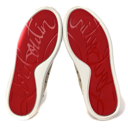 Christian Louboutin Calfskin Crocodile Embossed Vierissima Orlato Flat Sneakers 35.5 Nougat 6 of 9