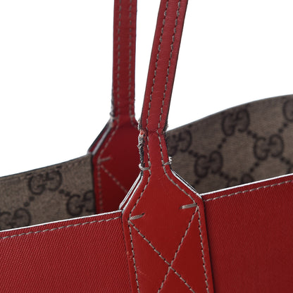 Gucci GG Supreme Monogram Medium Reversible Tote Beige Red 9 of 25