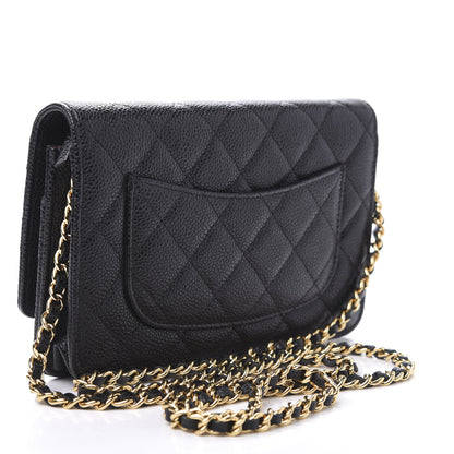 Chanel Caviar Quilted Wallet On Chain WOC Black 3 of 11