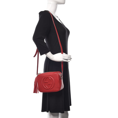 Gucci Pebbled Calfskin Small Soho Disco Bag Tabasco Red 2 of 10